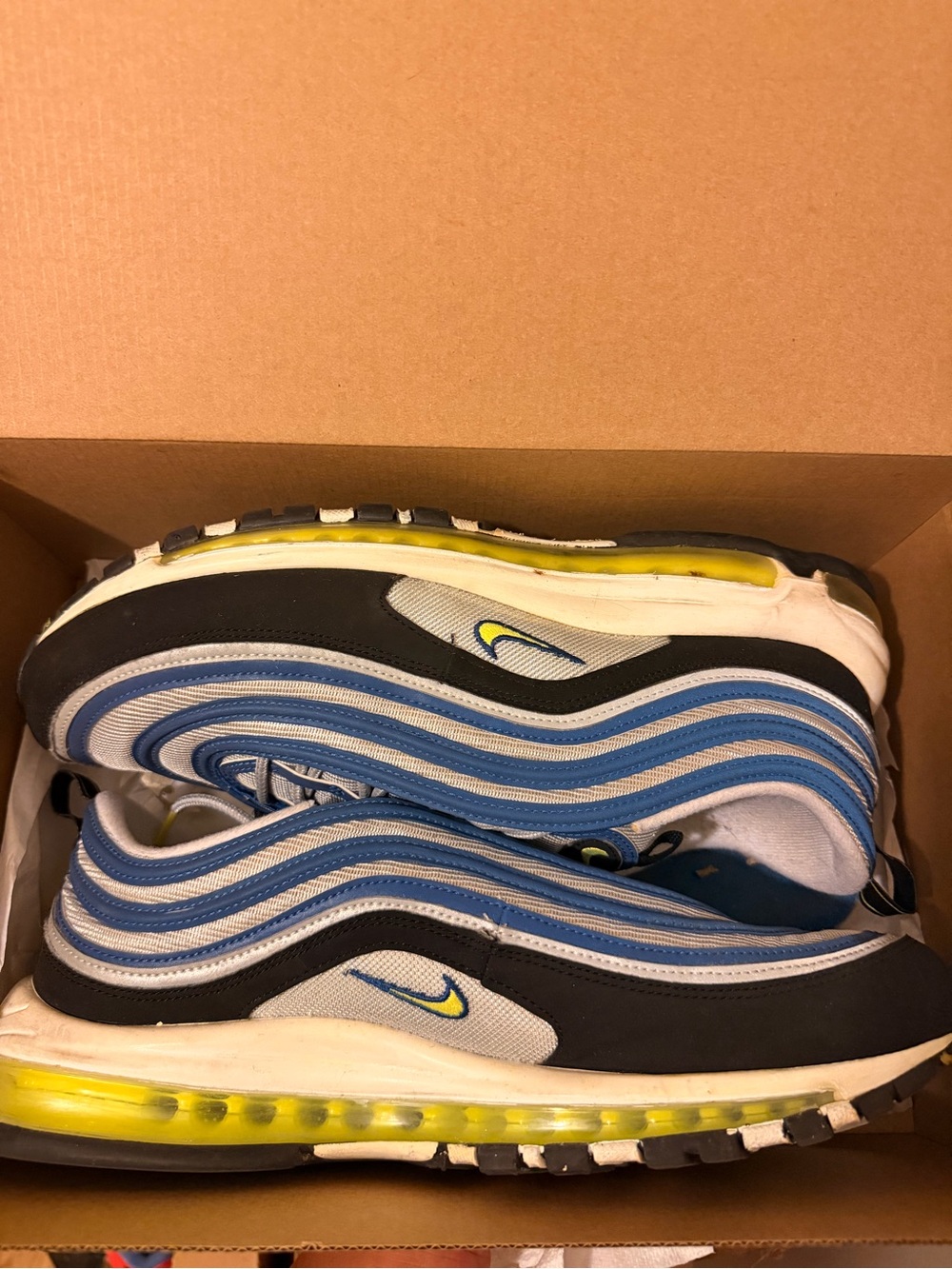 Nike Men’s ' Blue and Black Air Max 97 Sneakers